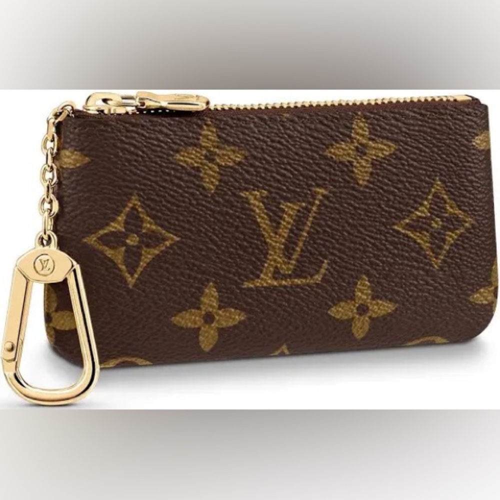 Louis Vuitton Key‎ Pouch Brown Monogram Coated Canvas Credit Card Holder CT0118